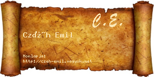 Czéh Emil névjegykártya