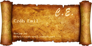 Czéh Emil névjegykártya