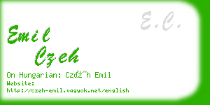 emil czeh business card